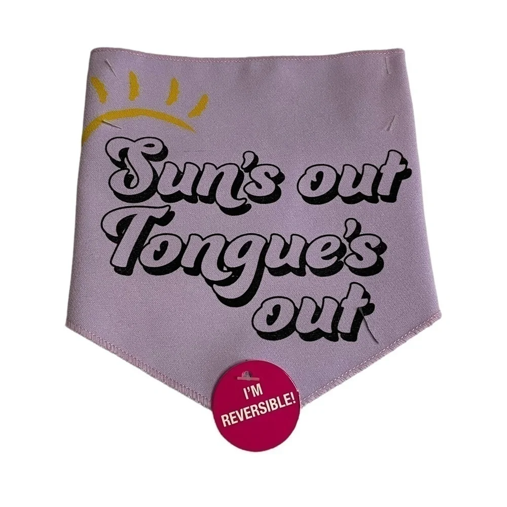 Dogs bandana purple tie dye reversible graphic